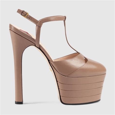 gucci t-strap platform pump|Women's Platforms .